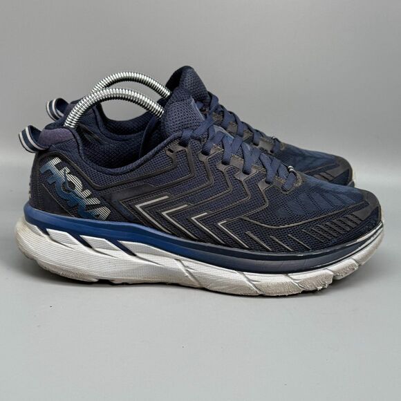 Hoka One One Clifton 4 X OV Outdoor Voices Men\'s 8 Blue Mesh Athletic Sneakers main image 5
